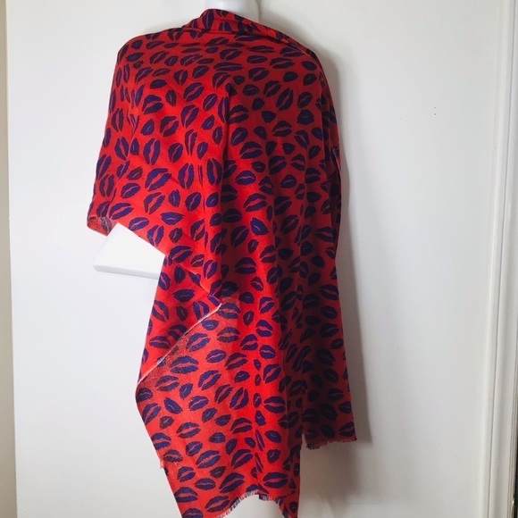 Mir scarf wrap red women wool cashmere - Picture 1 of 8